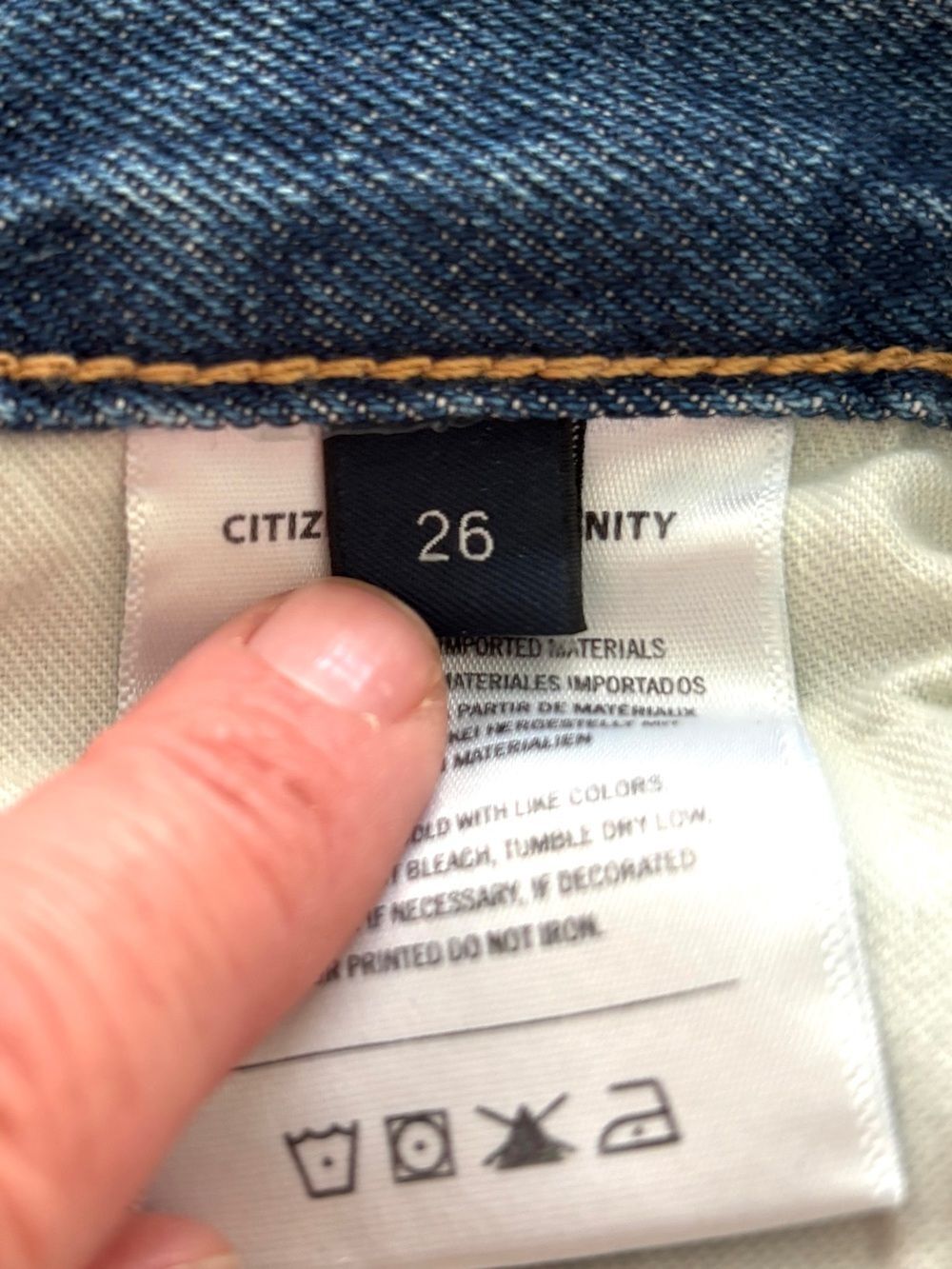 Citizens of Humanity Charlotte High Rise Straight Jeans Magnolia Size 26 - Picture 15 of 16